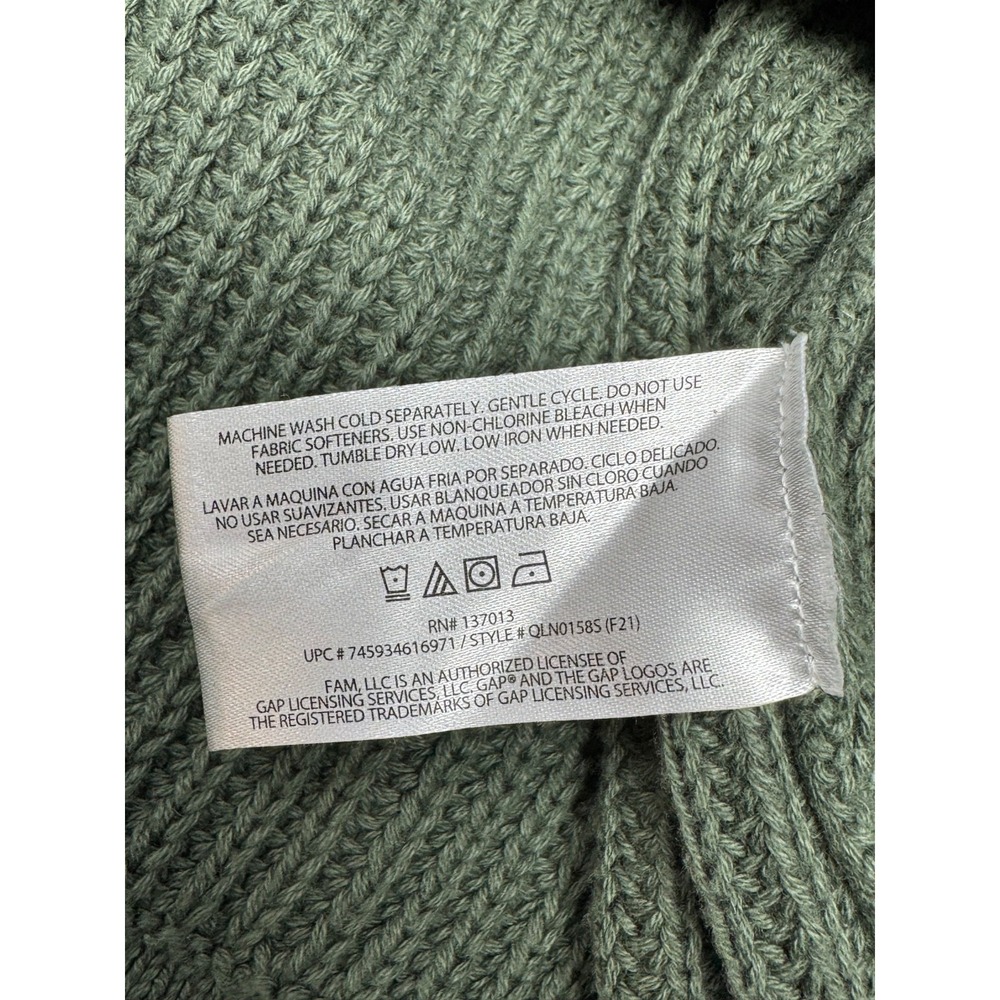 GAP Women’s V-Neck Cardigan Sweater Green Size Medium 100% Cotton L3 - Picture 4 of 5